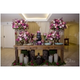 buffet para casamento com decoração valor Chácara Maria Aparecida